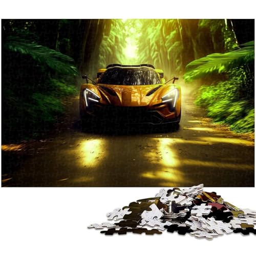 1000 teiliges Puzzle mit Sportwagen Puzzle für Erwachsene Holzpuzzle für Sommerliebhaber (Größe 75 x 50 cm) von zouxangzz