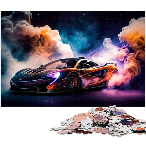 1000 teiliges Puzzle mit Sportwagen Puzzle für Erwachsene Holzpuzzle für Sommerliebhaber (Größe 75 x 50 cm) von zouxangzz