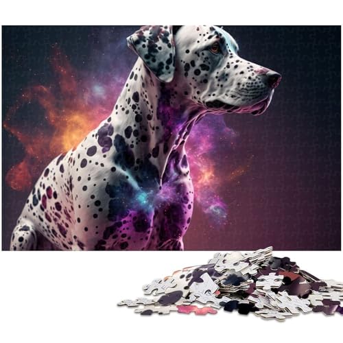 1000 teiliges Puzzle mit Tier Dalmatiner Motiv Holzpuzzle Lernspiele Heimdekoration (Größe 75 x 50 cm) von zouxangzz