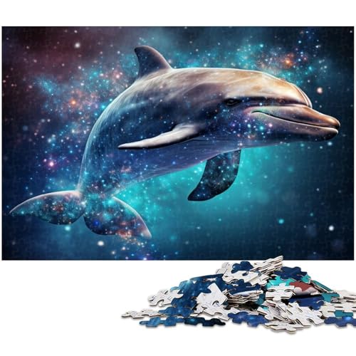 1000 teiliges Puzzle mit Tier Delfinen Papierpuzzle Lernspiele Heimdekoration (Größe 38 x 26 cm) von zouxangzz
