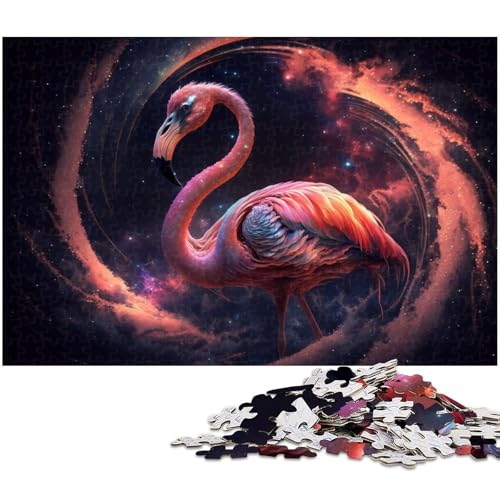 1000 teiliges Puzzle mit Tier Flamingos Puzzle für Erwachsene Holzpuzzle tolle Geschenke zu Weihnachten 1000 Teile (75 x 50 cm) von zouxangzz