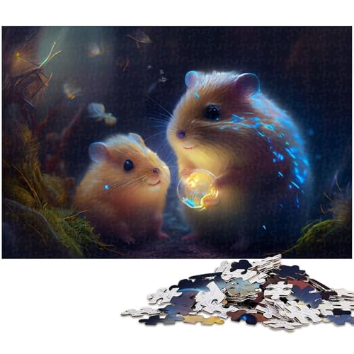 1000 teiliges Puzzle mit Tier Streifenhörnchen Puzzle für Erwachsene Holzpuzzle anspruchsvolles Spiel 1000 Teile (75 x 50 cm) von zouxangzz