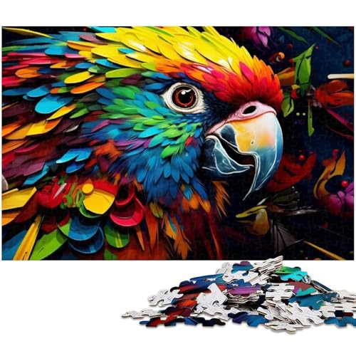 1000 teiliges Puzzle mit Tieren Vögeln und Papageien für Erwachsene Dekorations Puzzlespielzeug gutes Geschenk für Teenager ab 14 Jahren (Größe 38 x 26 cm) von zouxangzz