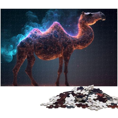 1000 teiliges Puzzle mit Tierkamel für Erwachsene Papierpuzzle tolle Geschenke zu Weihnachten (Größe 38 x 26 cm) von zouxangzz