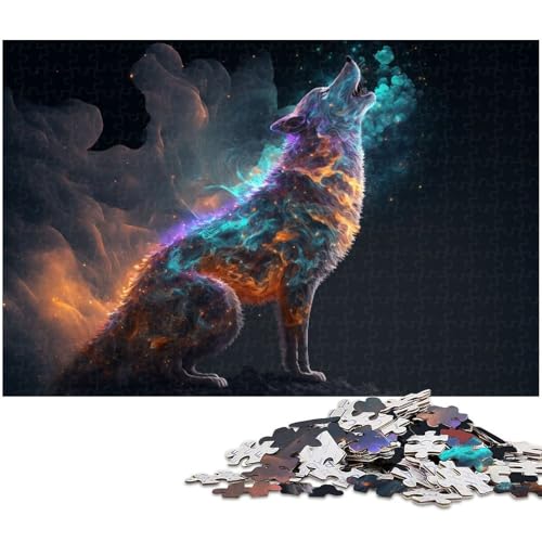1000 teiliges Puzzle mit Tierwolf Puzzle Holzpuzzle Lernspiele Heimdekoration 1000 Teile (75 x 50 cm) von zouxangzz