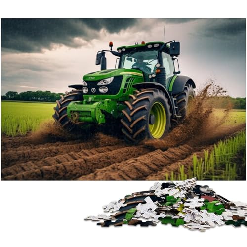 1000 teiliges Puzzle mit Traktoren für Kinder Papierpuzzle Lernspiele für Erwachsene (Größe 38 x 26 cm) von zouxangzz