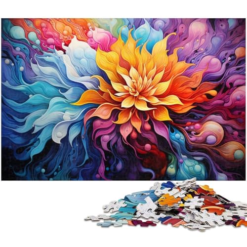 1000 teiliges Puzzle mit bunten Blumen für Erwachsene Dekorations Puzzlespielzeug gutes Geschenk für Teenager ab 14 Jahren 1000 PCS (75 x 50 cm) von zouxangzz
