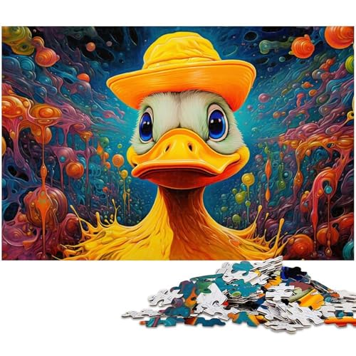 1000 teiliges Puzzle mit bunten Enten Papierpuzzle Lernspiele Heimdekoration (Größe 38 x 26 cm) von zouxangzz