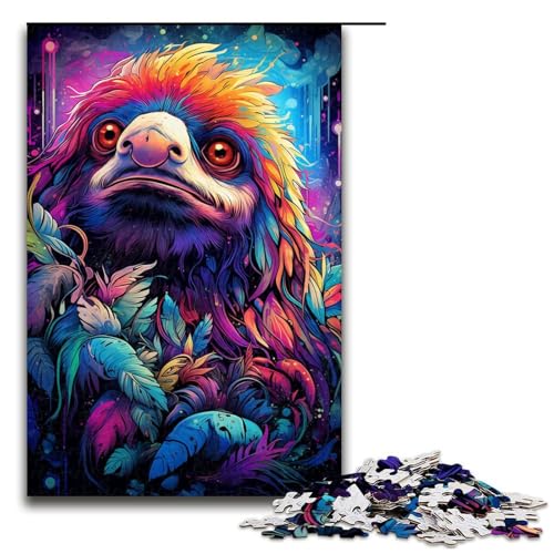 1000 teiliges Puzzle mit farbenfrohem Gemälde und Faultiermotiv für Kinder Holzpuzzle Heimkunst Dekoration 75 x 50 cm 1000 teiliges Puzzle mit farbenfrohem Gemälde und Faultiermotiv für Kinder Holzpuzzle Heimkunst Dekoration 75 x 50 cm von zouxangzz
