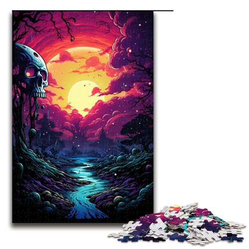 1000 teiliges Puzzle mit farbenfroher Fantasielandschaft für Kinder Holzpuzzle Heimkunstdekor 75 x 50 cm 1000 teiliges Puzzle mit farbenfroher Fantasielandschaft für Kinder Holzpuzzle Heimkunstdekor 75 x 50 cm von zouxangzz