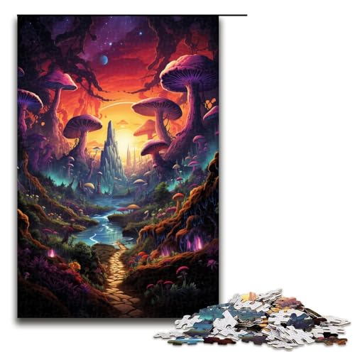 1000 teiliges Puzzle mit farbenfroher Fantasielandschaft für Kinder Holzpuzzle Heimkunstdekor 75 x 50 cm 1000 teiliges Puzzle mit farbenfroher Fantasielandschaft für Kinder Holzpuzzle Heimkunstdekor 75 x 50 cm von zouxangzz