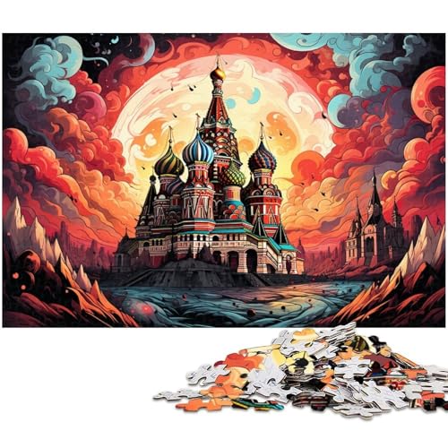 1000 teiliges Puzzle mit wunderschönen bunten Gebäuden Puzzles für Erwachsene und Kinder Holzpuzzle tolles Geschenk für Erwachsene 1000 PCS (75 x 50 cm) von zouxangzz