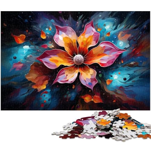 1000 teiliges Puzzle schöne Blumen Puzzle für Erwachsene Holzpuzzle Familiendekoration 1000 Teile (75 x 50 cm) von zouxangzz