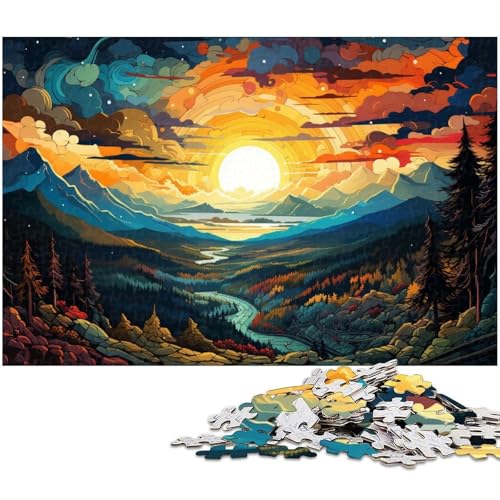 1000 teiliges Puzzle schöne und wundervolle Weltlandschaft Puzzle für Erwachsene Holzpuzzle anspruchsvolles Spiel 1000 Teile (75 x 50 cm) von zouxangzz