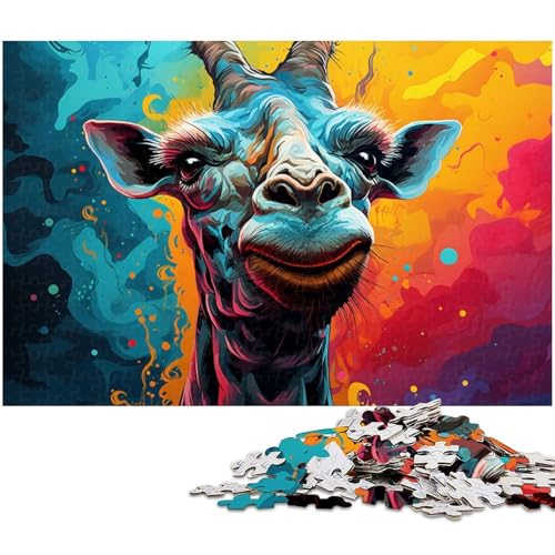 1000 teiliges Puzzle süße Giraffe für Erwachsene Holzpuzzle tolle Geschenke zu Weihnachten 1000 Teile (75 x 50 cm) von zouxangzz