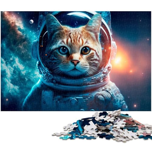 1000 teiliges Puzzle wunderschöne Katze ins Weltall Puzzle für Erwachsene und Kinder Holzpuzzle tolles Geschenk für Erwachsene 1000 Teile (75 x 50 cm) von zouxangzz