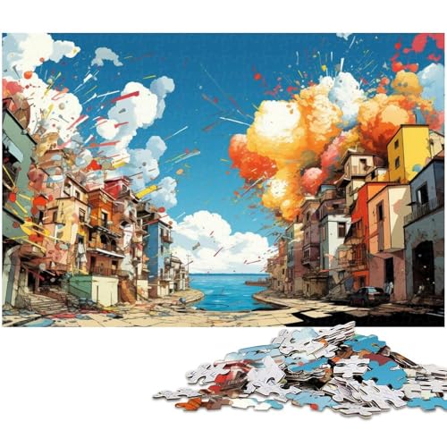 1000 teiliges Puzzle wunderschöne Landschaft Puzzle für Erwachsene Papierpuzzle anspruchsvolles Spiel 1000 Teile (38 x 26 cm) von zouxangzz