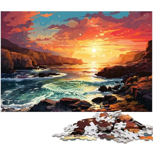 1000 teiliges Puzzle wunderschönes und wundervolles Landschaftskunst Puzzle für Erwachsene Holzpuzzle anspruchsvolles Spiel 1000 Teile (75 x 50 cm) von zouxangzz