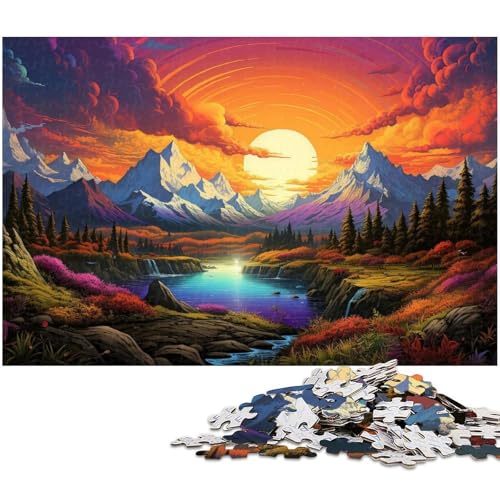 1000 teiliges Puzzle wunderschönes und wundervolles Landschaftskunst Puzzle für Erwachsene Papierpuzzle anspruchsvolles Spiel 1000 Teile (38 x 26 cm) von zouxangzz