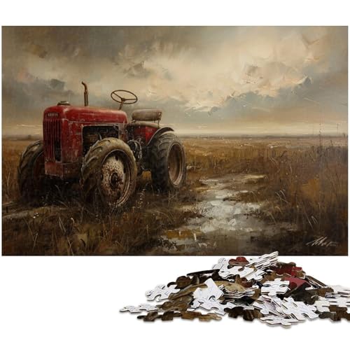 1000 teiliges Puzzle zum Thema Landwirtschaftliche Traktoren Holzpuzzle Lernspiele Heimdekoration (Größe 75 x 50 cm) von zouxangzz