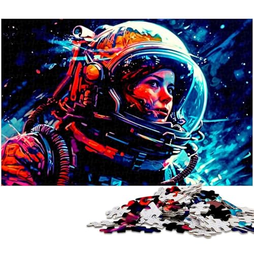 1000 teiliges Puzzle zum Thema Weltraum Astronauten Holzpuzzle Lernspiele Heimdekoration (Größe 75 x 50 cm) von zouxangzz