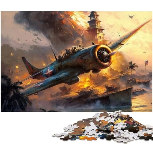 1000 teiliges Puzzlespiel „Feuerflugzeuge Puzzles für Kinder Holzpuzzle 1000 Teile (75 x 50 cm) von zouxangzz