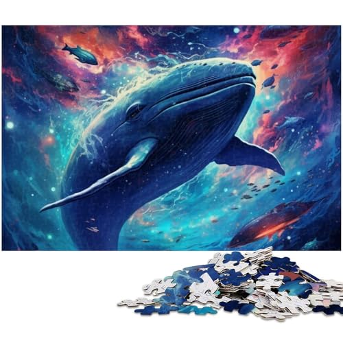 1000 teiliges Puzzlespiel „Galaxie Delfine Puzzle für Kinder Holzpuzzle (Größe 75 x 50 cm) von zouxangzz