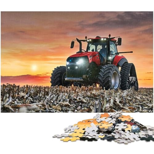 1000 teiliges Puzzlespiel „Landwirtschaftliche Werkzeuge Traktoren Puzzle für Kinder Holzpuzzle (Größe 75 x 50 cm) von zouxangzz