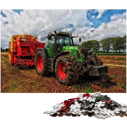 1000 teiliges Puzzlespiel „Landwirtschaftliche Werkzeuge Traktoren Puzzle für Kinder Holzpuzzle (Größe 75 x 50 cm) von zouxangzz