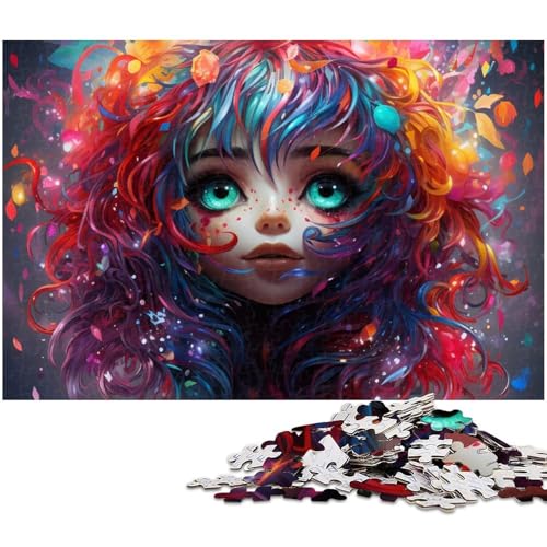 1000 teiliges Puzzlespiel „Rainbow Girls Puzzles für Kinder Holzpuzzle (Größe 75 x 50 cm) von zouxangzz