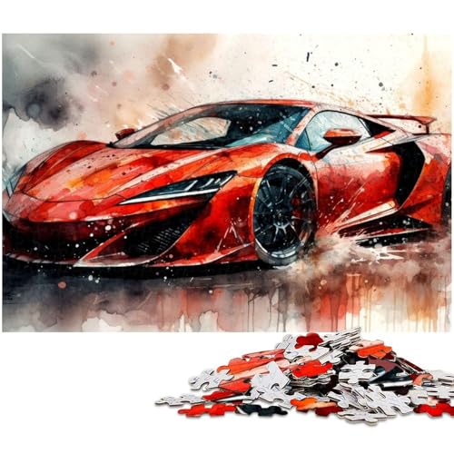 1000 teiliges Puzzlespiel „Sportwagen für Kinder Holzpuzzle (Größe 75 x 50 cm) von zouxangzz