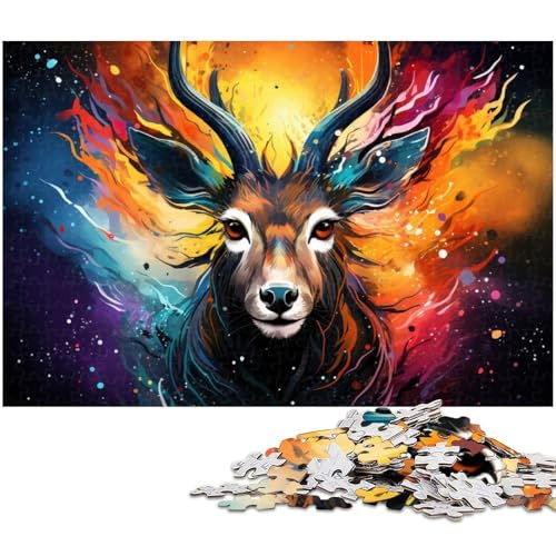 1000 teiliges Puzzlespiel Antilopen Puzzles für Kinder Holzpuzzle 1000 Teile (75 x 50 cm) von zouxangzz