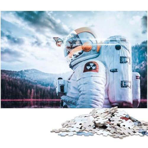 1000 teiliges Puzzlespiel Astronauten Puzzle für Kinder Holzpuzzle (Größe 75 x 50 cm) von zouxangzz