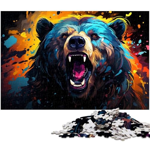 1000 teiliges Puzzlespiel Black_Bear Puzzles für Kinder Holzpuzzle 1000 PCS (75x50cm) von zouxangzz