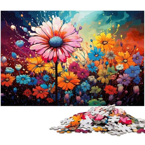 1000 teiliges Puzzlespiel Die farbenfrohe Psychedelia von Meadowsweet Puzzles für Kinder Holzpuzzle 1000 Teile (75 x 50 cm) von zouxangzz