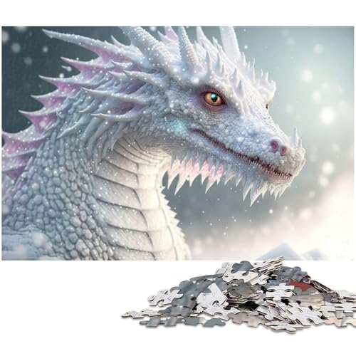 1000 teiliges Puzzlespiel Eisdrache Puzzle für Kinder Holzpuzzle (Größe 75 x 50 cm) von zouxangzz