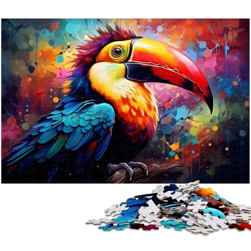 1000 teiliges Puzzlespiel Tukan Puzzles für Kinder Holzpuzzle 1000 Teile (75 x 50 cm) von zouxangzz