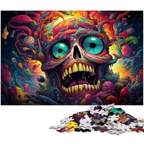 1000 teiliges Puzzlespiel farbenfrohes Fantasy Monster Kunst Puzzle für Kinder Holzpuzzle 1000 Teile (75 x 50 cm) von zouxangzz