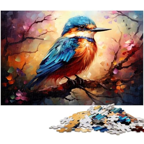 1000 teiliges Puzzlespiel farbenfrohes psychedelisches Vogel Puzzle für Kinder Holzpuzzle 1000 Teile (75 x 50 cm) von zouxangzz
