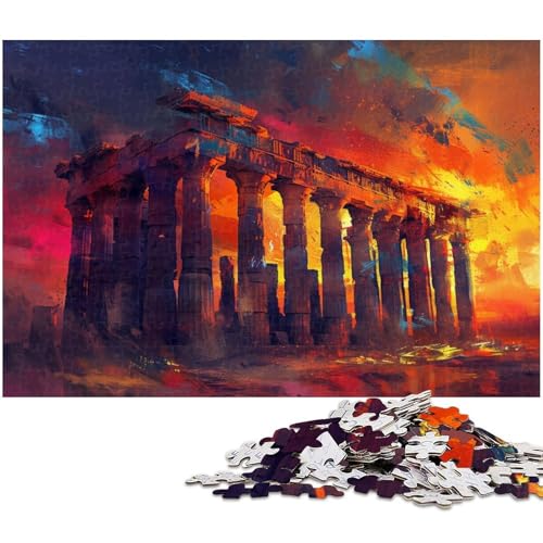 1000 teiliges Puzzlespiel im Ölgemäldestil Gebäude Puzzles für Kinder Holzpuzzle (Größe 75 x 50 cm) von zouxangzz