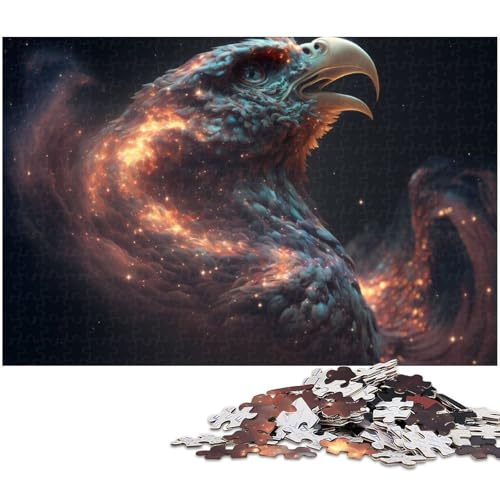 1000 teiliges Puzzlespiel mit Tieradler Puzzle für Kinder Holzpuzzle (Größe 75 x 50 cm) von zouxangzz