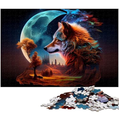 1000 teiliges Puzzlespiel wunderschöne Wolfspuzzles für Kinder Holzpuzzle (Größe 75 x 50 cm) von zouxangzz