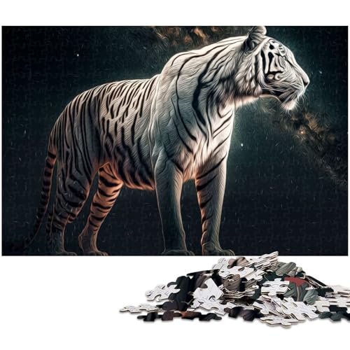 1000 teiliges Tiger Puzzle Holzpuzzle Lernspiele Heimdekoration (Größe 75 x 50 cm) von zouxangzz