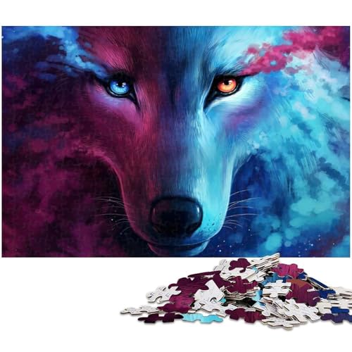 1000 teiliges Wölfe Puzzle für Erwachsene Dekorations Puzzlespielzeug gutes Geschenk für Teenager ab 14 Jahren (Größe 38 x 26 cm) von zouxangzz