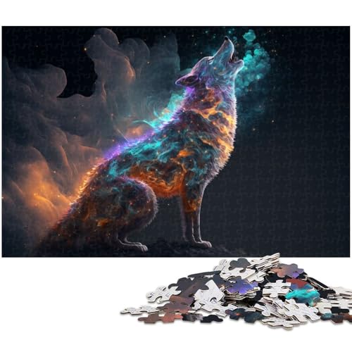 1000 teiliges Wolf Puzzle Holzpuzzle Lernspiele Heimdekoration (Größe 75 x 50 cm) von zouxangzz