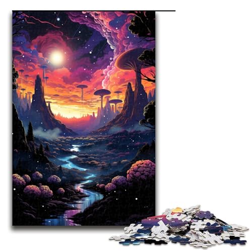 1000 teiliges buntes psychedelisches kosmisches Landschaftspuzzle für Kinder Holzpuzzle Heimkunstdekor 75 x 50 cm 1000 teiliges buntes psychedelisches kosmisches Landschaftspuzzle für Kinder Holzpuzzle Heimkunstdekor 75 x 50 cm von zouxangzz