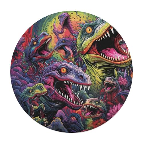 120 teiliges Puzzle für Erwachsene antike Dinosaurier Puzzles runde Holzpuzzles Lernspiel Herausforderungsspielzeug 29 x 29 cm 120 teiliges Puzzle für Erwachsene antike Dinosaurier Puzzles runde Holzpuzzles Lernspiel Herausforderungsspielzeug 29 x 29 cm von zouxangzz