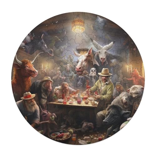 120 teiliges Puzzlespiel Tierparty Puzzles für Erwachsene runde Holzpuzzles Lernspiele Heimdekorationspuzzle 29 x 29 cm 120 teiliges Puzzlespiel Tierparty Puzzles für Erwachsene runde Holzpuzzles Lernspiele Heimdekorationspuzzle 29 x 29 cm von zouxangzz