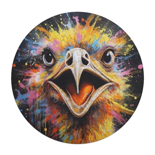 120 teiliges Puzzlespiel mit Tierkunst Straußenpuzzle für Erwachsene runde Holzpuzzles Lernspiele Heimdekorationspuzzle 29 x 29 cm 120 teiliges Puzzlespiel mit Tierkunst Straußenpuzzle für Erwachsene runde Holzpuzzles Lernspiele Heimdekorationspuzzle 29 x 29 cm von zouxangzz