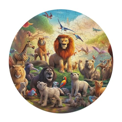 120 teiliges Puzzlespiel mit afrikanischen Tieren Puzzles für Erwachsene runde Holzpuzzles Lernspiele Heimdekorationspuzzle 29 x 29 cm 120 teiliges Puzzlespiel mit afrikanischen Tieren Puzzles für Erwachsene runde Holzpuzzles Lernspiele Heimdekorationspuzzle 29 x 29 cm von zouxangzz